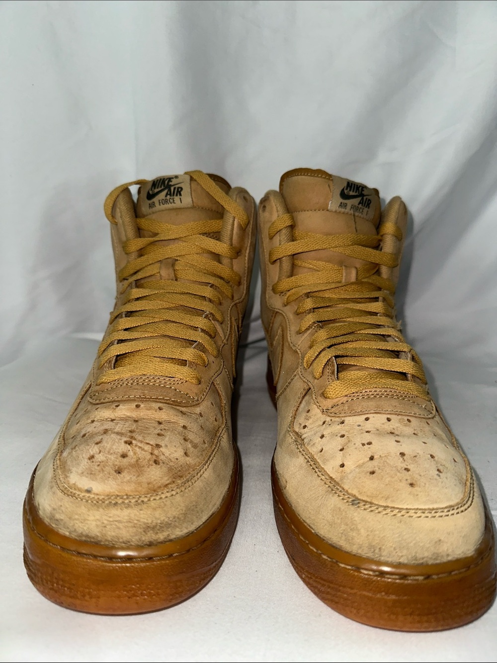 Nike Air Force 1 Mid Men’s Suede Sneakers in Wheat/Tan